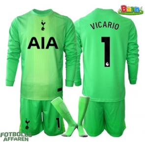 Tottenham Hotspur Guglielmo Vicario #1 Målvakt Hemmaställ Barn 2025-26 Långärmad (+ Korta byxor)
